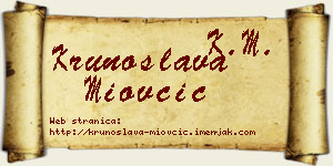 Krunoslava Miovčić vizit kartica